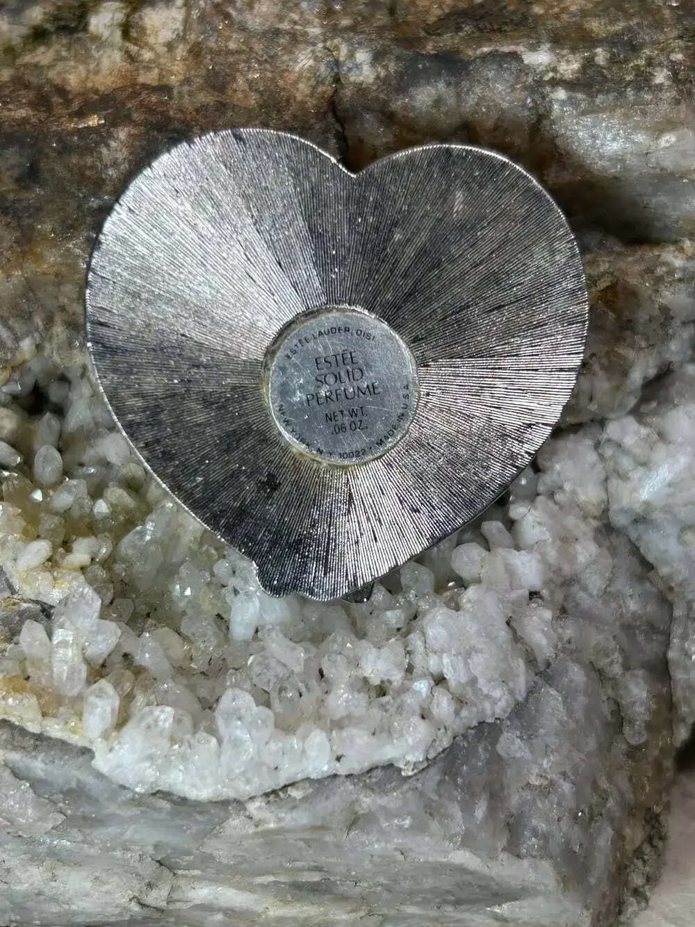 Estée Lauder Vintage Silver tone Heart Shaped perfume box